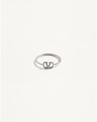 Valentino Garavani - Vlogo Signature Metal And Swarovski Crystal Ring - Lyst