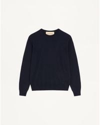 Valentino - Wool Jumper With Vlogo Embroidery - Lyst
