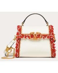 Valentino Garavani - Mini Vsling Nappa Leather Handbag With Embroidered Trim - Lyst