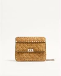 Valentino Garavani - Rockstud Spike Medium Suede Bag - Lyst