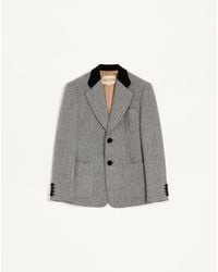 Valentino - Single-Breasted Wool Jacket - Lyst