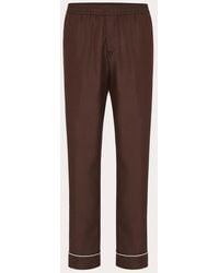 Valentino Silk Pyjama Pants - Brown