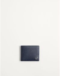 Valentino Garavani - Vlogo Signature Grainy Calfskin Wallet - Lyst