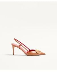 Valentino Garavani - Vlogo Signature Calfskin Slingback Pump 80Mm - Lyst