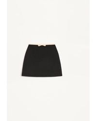 Valentino - Plain Wool Tweed Short Skirt - Lyst