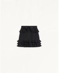 Valentino - Crepe Couture Short Skirt 38 - Lyst