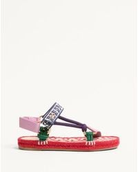 Valentino Garavani - Lake Powell Sandal With Grape Embroidery 20Mm - Lyst