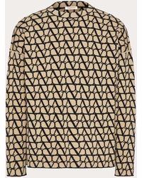Valentino - Wool Crewneck Sweater With Toile Iconographe Pattern - Lyst