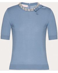 Valentino - Embroidered Wool Jumper - Lyst