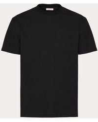 Valentino - Cotton T-shirt With Topstitched V Detail - Lyst
