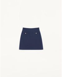 Valentino - Crepe Couture Short Skirt - Lyst