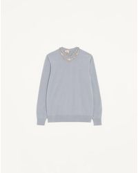 Valentino - Embroidered Wool Jumper - Lyst