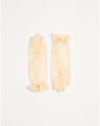 Valentino Garavani - Vロゴ シグネチャー レースグローブ 女性 バター/ゴールド - Lyst