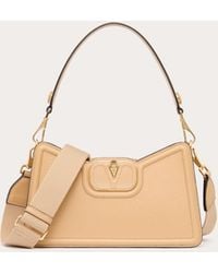 Valentino Garavani - Vlogo Leather Shoulder Bag In Grainy Calfskin - Lyst