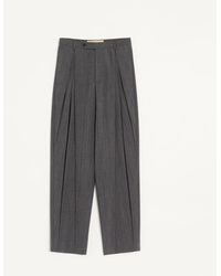 Valentino - Pinstripe Wool Trousers With Pleats - Lyst