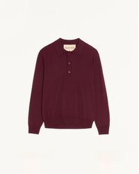 Valentino - Wool Polo With Vlogo Embroidery - Lyst