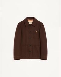 Valentino - Wool Jacket With Vgold - Lyst