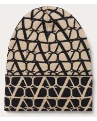 Valentino Garavani - Knitted Toile Iconographe Beanie In Cashmere And Silk - Lyst