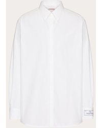 Valentino - Long Sleeve Cotton Shirt With Maison Tailoring Label - Lyst