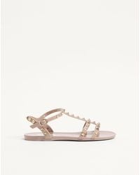 Valentino Garavani - Rockstud Flat Rubber Sandals 35 - Lyst