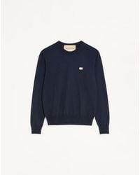 Valentino - Wool Jumper With Vlogo Patch - Lyst