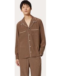 Uomo Abbigliamento da Nightwear e sleepwear da Camicia pigiama in seta stampa leopardoDolce & Gabbana in Seta da Uomo colore Marrone 