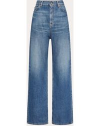 Valentino - Medium Blue Denim Trousers - Lyst