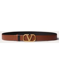 Valentino Garavani - Vlogo Signature Reversible Elk-Print Calfskin Belt 30 Mm - Lyst