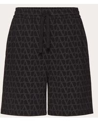 Valentino - Toile Iconographe Print Cotton Bermuda Shorts - Lyst