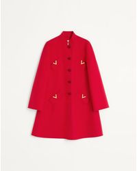 Valentino - Compact Drap Coat - Lyst