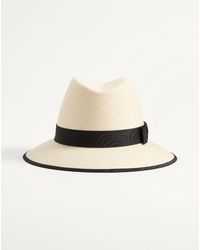 Valentino Garavani - Vlogo Signature Straw Hat With Moiré Ribbon - Lyst
