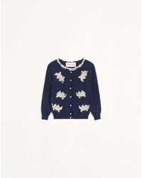 Valentino - Embroidered Cardigan With Lace Inserts - Lyst