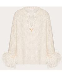 Valentino - Jumper In Lurex Mohair And Sequin Thread - Lyst