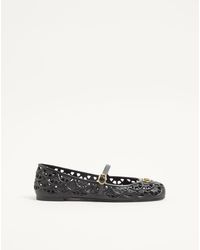 Valentino Garavani - Ondette Rubber Ballerina With Scallop Pattern 05Mm 35 - Lyst