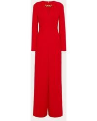 Valentino - Cady Couture Vlogo Chain Jumpsuit - Lyst