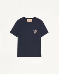 Valentino - Cotton T-Shirt With Vg Patch - Lyst