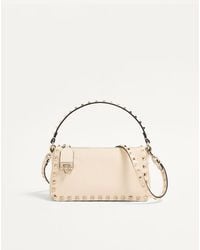 Valentino Garavani - Small Rockstud Grainy Calfskin Crossbody Bag - Lyst