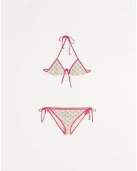 Valentino - Bikini Aus Lycra Mit Gelatini Print Und Polka Dots Frau - Lyst