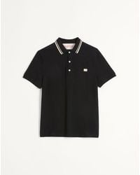 Valentino - Poloshirt Aus Baumwoll-Piqué Mit Vlogo Patch Mann - Lyst