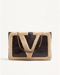 Valentino Garavani - Cabas Moyen Viva Superstar En Peau De Mouton Femme - Lyst