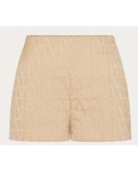 Valentino - Shorts In Toile Iconographe Cotton Cordura - Lyst
