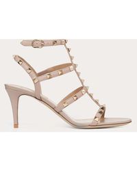 Valentino Valentino Garavani sandales rockstud À brides en veau. talon : 70 mm - Métallisé