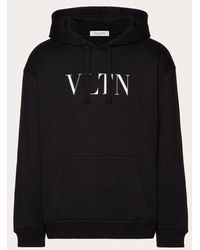 Valentino - Hooded Sweatshirt With Vltn Print - Lyst
