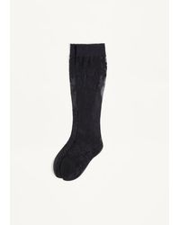 Valentino - Floral Lycra Knee-High Socks - Lyst