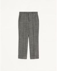 Valentino - Mouliné Wool Trousers With Turn-Ups - Lyst