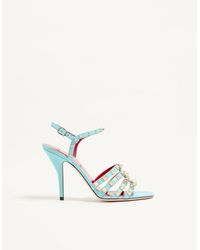Valentino Garavani - Rockstud Kidskin Sandal 100Mm 36.5 - Lyst