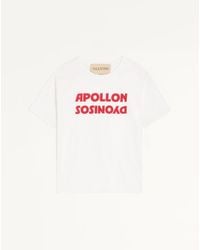 Valentino - Cotton T-Shirt With Apollon/Dyonisos Print - Lyst