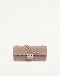 Valentino Garavani - Rockstud Spike Medium Suede Shoulder Bag - Lyst