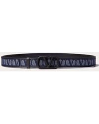 Valentino Garavani - Toile Iconographe Belt In Jacquard Fabric With Leather Details - Lyst