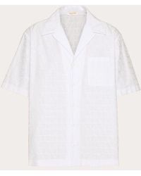 Valentino - Toile Iconographe Pattern Cotton Poplin Bowling Shirt - Lyst